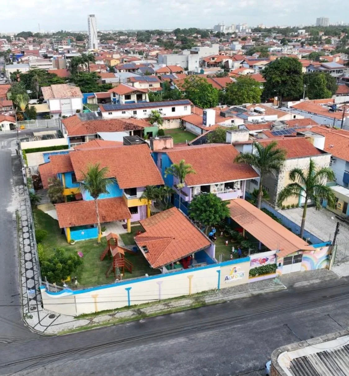 Vista aérea da Creche Escola Aurora